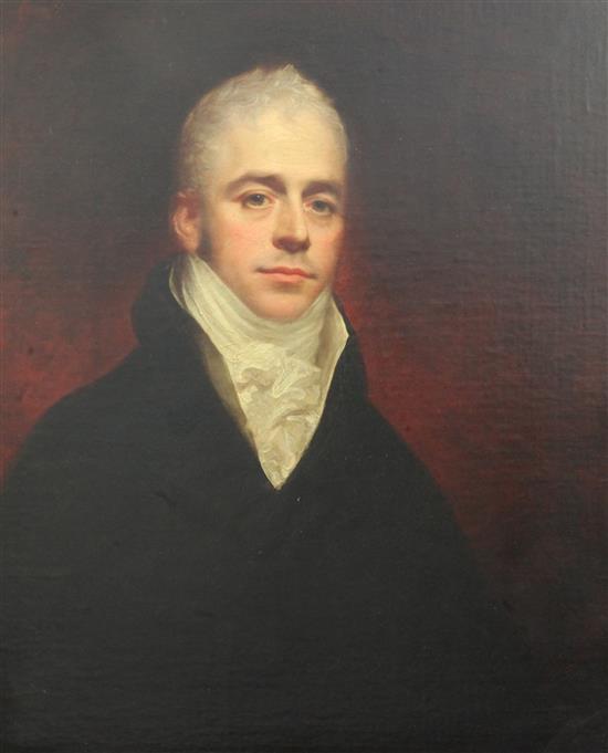 Early 19th century English School Portrait of a gentleman 29 x 24in.